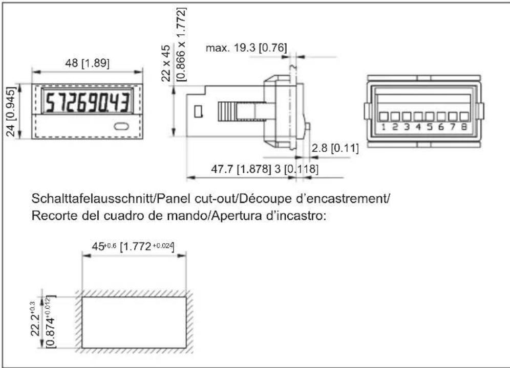 Kübler Codix 135 - Betriebsstundenzählers / Time ranges and display / Plages de temps et affichage / Campos de tiempo y visualización / - 2
