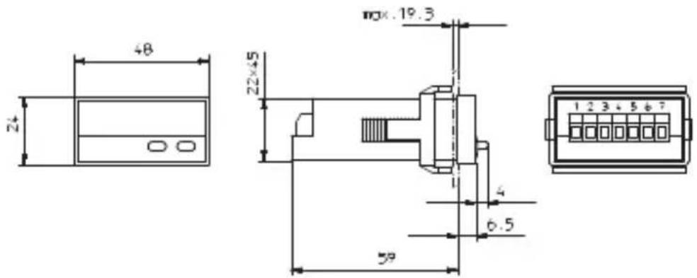 Kübler Codix 532 - Dimensioni del visualizzatore digitale - 1