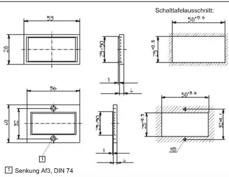 Kübler Codix 532 - Abmessungen Digitalanzeige - 2