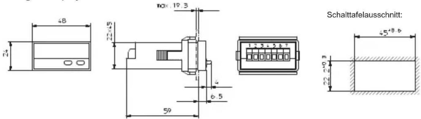 Kübler Codix 532 - Digital display dimensions - 1