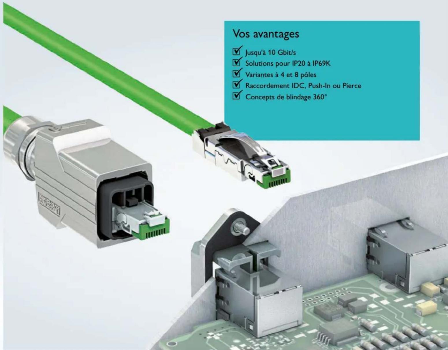 Phoenix Contact ETH-2S - Câblage cuivre pour transmission de données pour réseaux et bus de terrain - 8