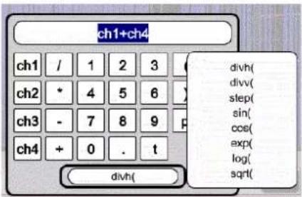 METRIX ScopiX IV OX 9304 - Fonction MATHEMATIQUE, à partir de l'écran - 4