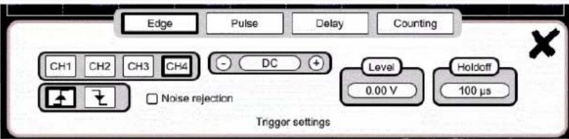 METRIX ScopiX IV OX 9304 - Réglage du niveau de déclenchement « TRIGGER » - 5