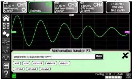 METRIX ScopiX IV OX 9304 - Fonction MATHEMATIQUE, à partir de l'écran - 3