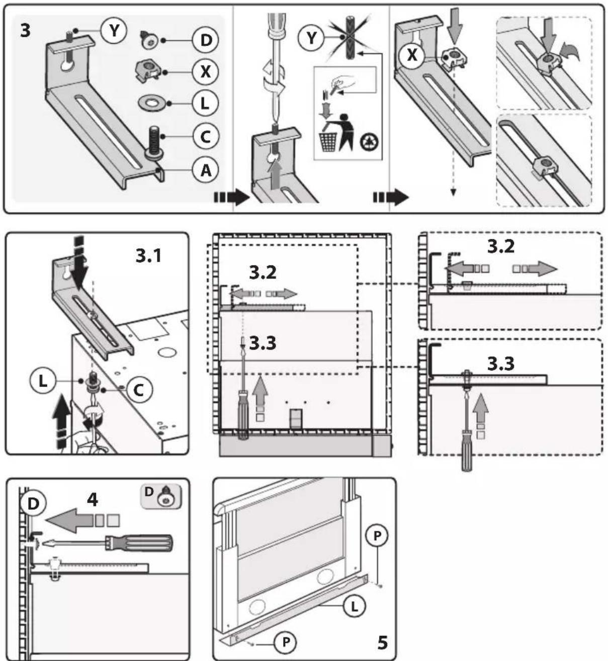 Zephyr ZVA-M90AS290 - INSTALLING THE HOOD ON THE BOTTOM SHELF OF THE WALL CABINET: - 1