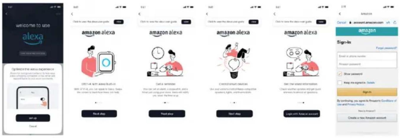 welcome to use alexa 2.16 Amazon Cancel account.amazon.com amazon Sign-In Forfe password? Email or phone number: Amazon password Show password Keep the signed in. Details Sign-In By continuing, you agree to Amazon's Conditions of Use and Privacy Policy... New to Amazon! Create a new Amazon account