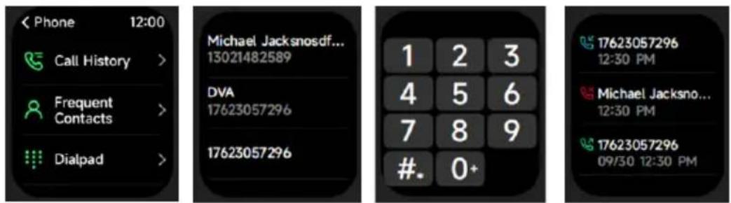 < Phone 12:00 Call History > Frequent Contacts > Dialpad > Michael Jacknosdf... 13021482589 DVA 17623057296 17623057296 1 2 3 4 5 6 7 8 9 #. 0+