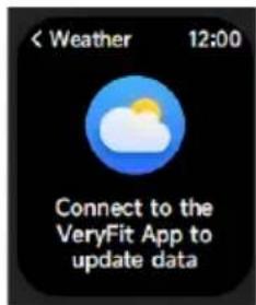 < Weather 12:00 Connect to the VeryFit App to update data