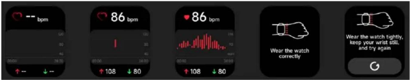 -- bpm 86 bpm 86 bpm Wear the watch correctly Wear the watch tightly, keep your wrist still, and try again