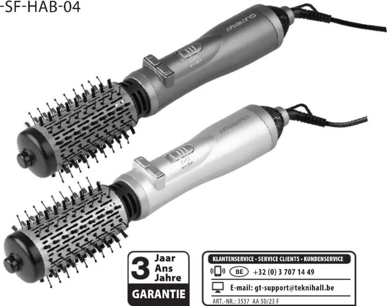 Ambiano GT-SF-HAB-04-CE - Roterende warmeluchtborstel Brosse soufflante rotative Rotierende Warmluftbürste - 1