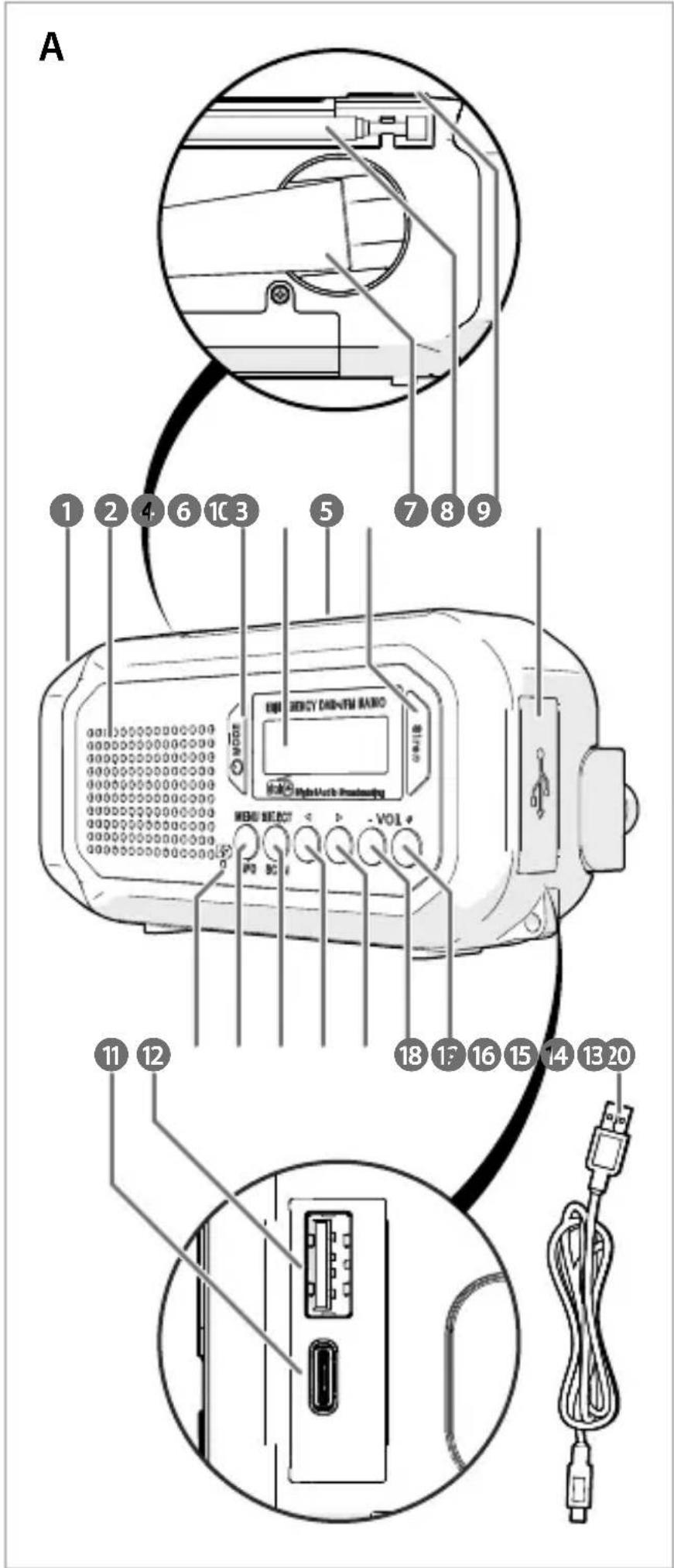 NEDIS RDDBCR2000GN - Emergency DAB+/FM Crank Radio - 2
