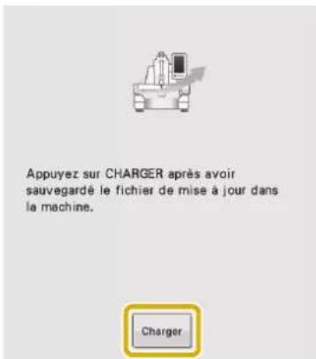 BABY LOCK Capella - Tout en appuyant sur le bouton d'enfilage automatique de l'aiguille, allumez l'interrupteur d'alimentation principal. - 10
