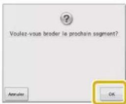 BABY LOCK Capella - Connectez le support contenant le grand motif de broderie créé à la machine, puis sélectionnez le grand motif de broderie à broder. - 9