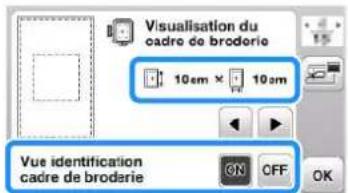 BABY LOCK Aventura 2 - Sélection/affichage de motifs en fonction de la taille du cadre de broderie - 1
