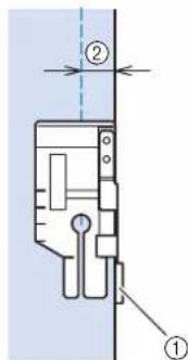 BABY LOCK Aventura 2 - Utilisez le guide et les repères sur le pied-de-biche pour coudre des rabats précis. - 1