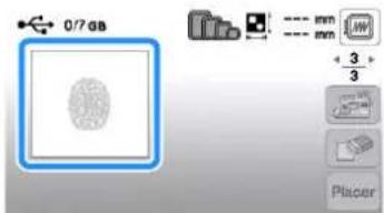 BABY LOCK Aventura 2 - Insérez le lecteur flash USB contenant le motif de broderie fractionné créé, puis sélectionnez le motif à broder. - 1