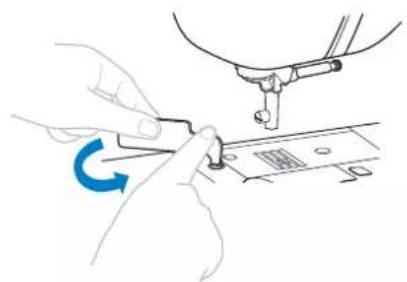 BABY LOCK Aventura 2 - Si le capot de la plaque a aiguille est maintainu par une vis - 1