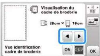 BABY LOCK Aventura 2 - Modification de la « Visualisation du cadre de broderie » - 1