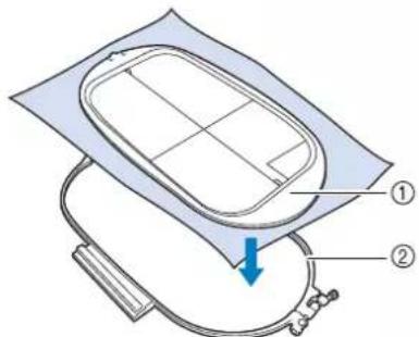 BABY LOCK Aventura 2 - À l'aide d'une craie, marquez la zone que vous souhaitez broder sur le tissu. - 5