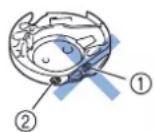 BABY LOCK Aventura 2 - Réglage du boîtier de la canette (sans couleur sur la vis) - 1