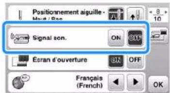 BABY LOCK Aventura 2 - Annulation du bip de fonctionnement - 1
