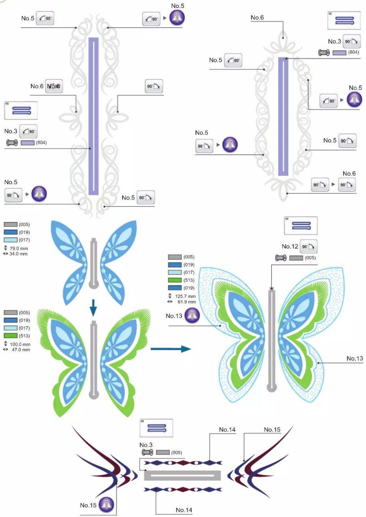 BABY LOCK Destiny II - ✿ Motifs pour le travail à la canette - 5