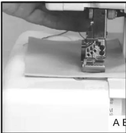 BABY LOCK Evolution - COUTURE DES ANGLES-POINT DE CHAÎNETTE - 1