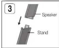 SAMSUNG HT-D453HK - Installing the Speakers on the Tallboy Stand - 2