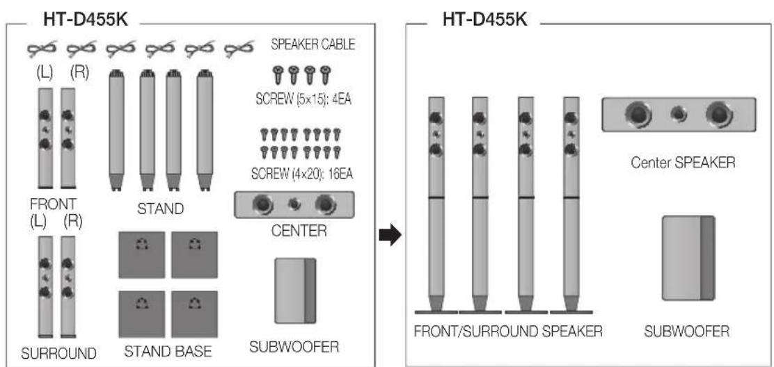 SAMSUNG HT-D453HK - Speaker Components Assembled Speakers - 2