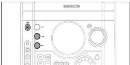 Technical diagram of a device control panel with labeled buttons and gauges