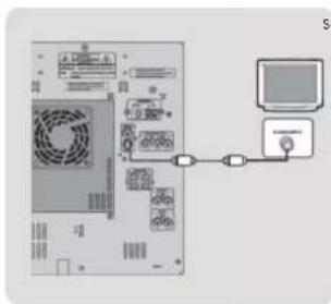 Diagram showing computer motherboard with CPU socket, drive, and connected to monitor and power switch