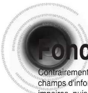 Fono Contrairement champs d'info impaires, puis