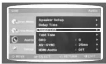 SAMSUNG MAX-DG89T - Réglage du niveau de l'enceinte centrale/arrière et du caisson degraves - 2