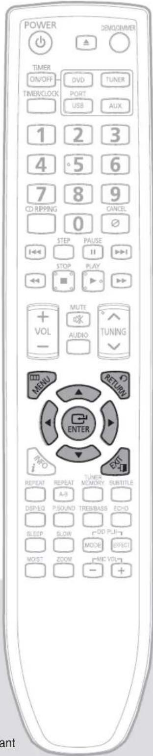 SAMSUNG MAX-DG89T - Remarque - 1