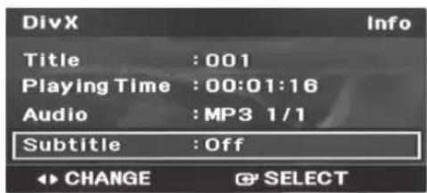 SAMSUNG MAX-DG89T - Fonction de sélection de la langue des sous-titres - 2