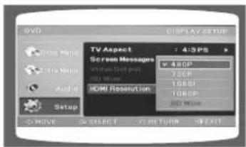 SAMSUNG MAX-DG89T - Réglage de la résolution HDMI - 1