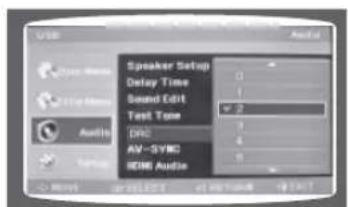 SAMSUNG MAX-DG89T - Configuration de la compression DRC (Compression de la plage dynamique) - 4