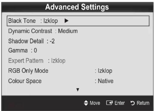 SAMSUNG UE37C6530UW - Advanced Settings - 1