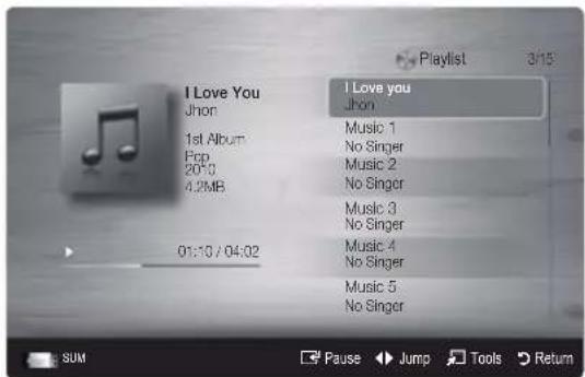 SAMSUNG UE37C6530UW - Playing Music - 1