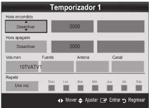 SAMSUNG UE37C6530UW - Activación y desactivación del temporizador - 1