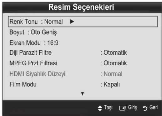 SAMSUNG UE37C6530UW - Resim Seçenekleri - 1