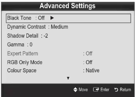SAMSUNG UE37C6530UW - Advanced Settings - 1