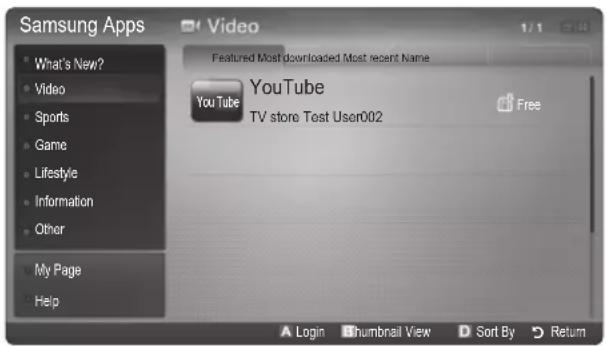 SAMSUNG UE37C6530UW - Samsung Apps - 1