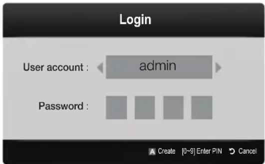 SAMSUNG UE37C6530UW - Account Login - 1