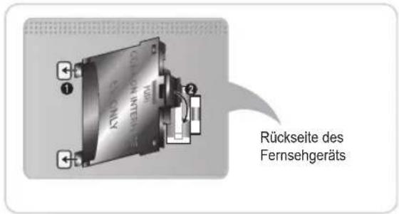 SAMSUNG UE40D6540UQ - Befestigen des CI-Kartenadapters - 1
