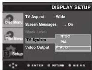 SAMSUNG DVD-P290K - Setting Up the Display Options - 3