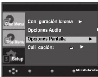 SAMSUNG DVD-P290K - Con guración de las opciones de pantalla - 1