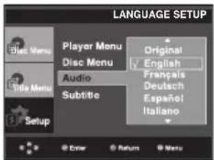 SAMSUNG DVD-P290K - Using the Audio Language - 1