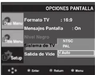 SAMSUNG DVD-P290K - Con guración de las opciones de pantalla - 3