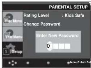 SAMSUNG DVD-P290K - Setting Up the Rating Level - 8
